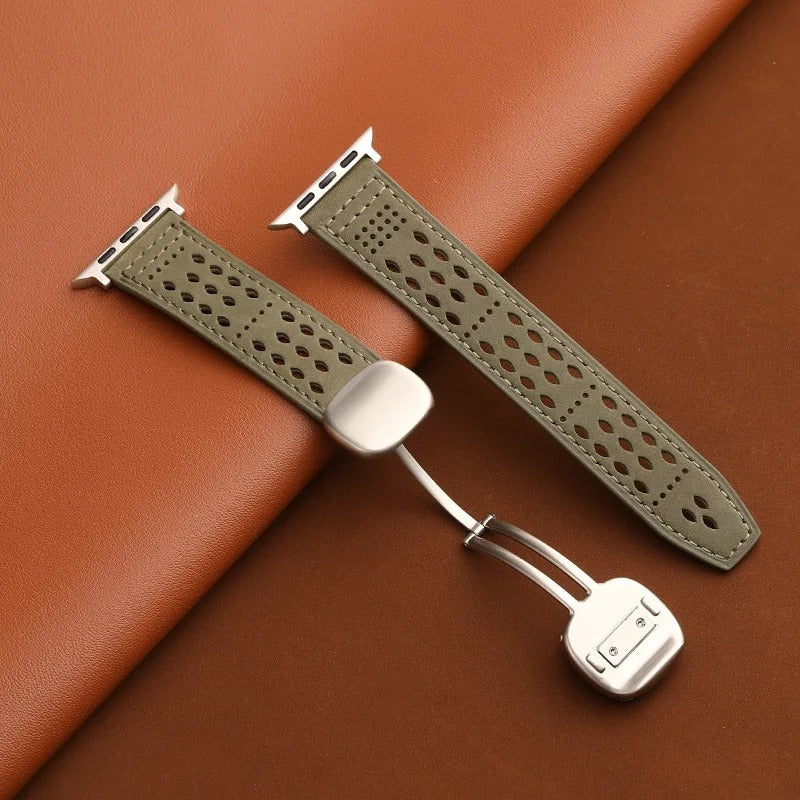 Aegis Bands - Magnetic Leather Watch Strap for Apple Watch 38–49mm