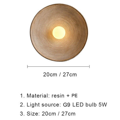 Saga Decor - Nordic Wabi-Sabi LED Wall Lamp - Minimalist Designer Style