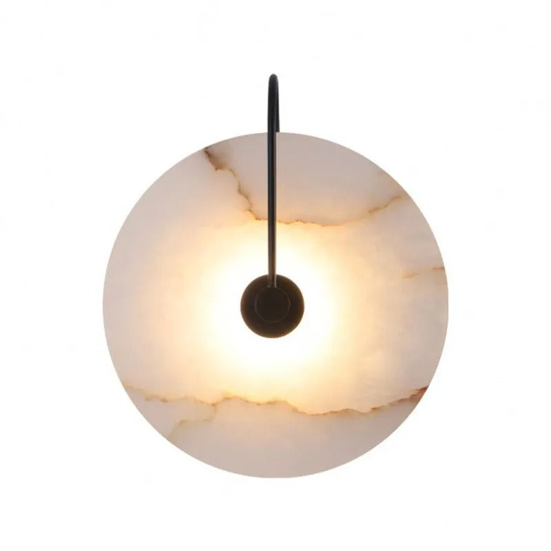 SereneLux - Modern Stone LED Circle Wall Lamp for Bedroom & Living Room