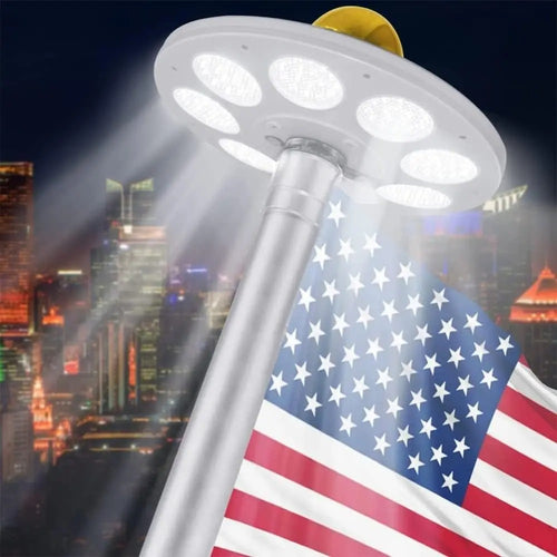 ShineBright - 136 LED Solar Flag Pole Light Outdoor Waterproof