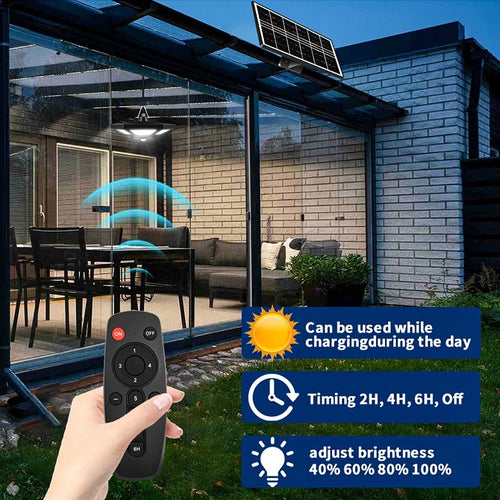 ShineBright Solar Pendant Light - Remote Controlled Indoor & Outdoor Use