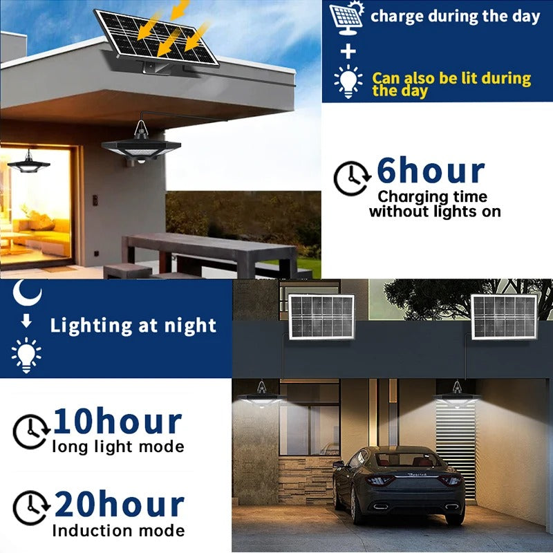 ShineBright Solar Pendant Light - Remote Controlled Indoor & Outdoor Use