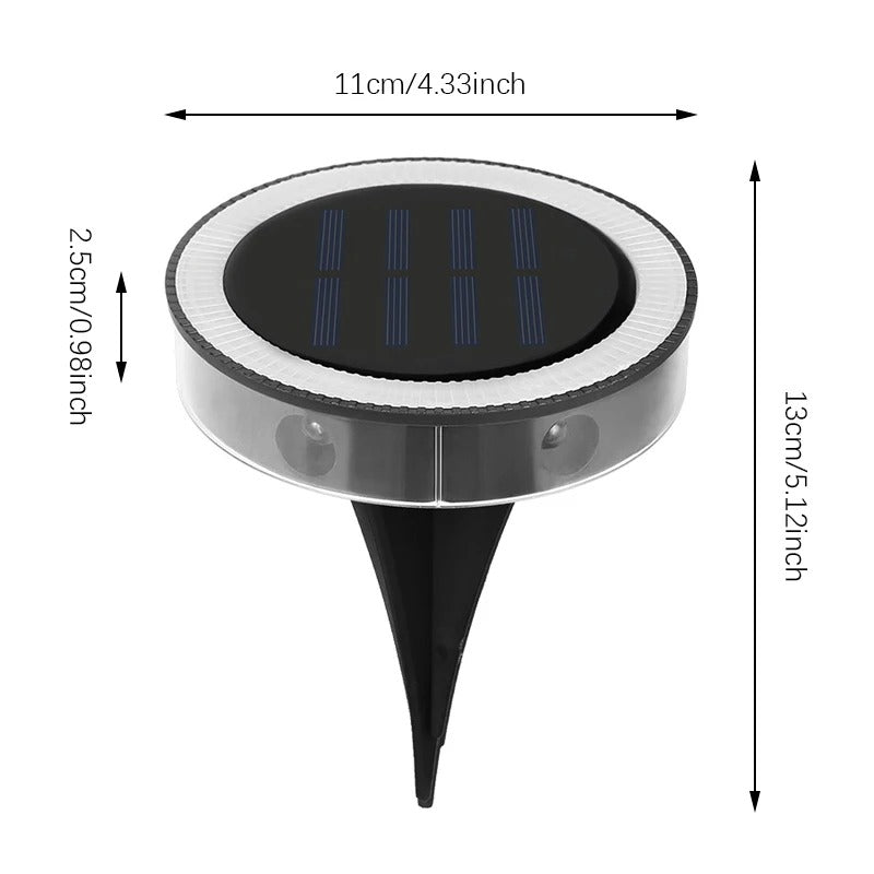 ShineGlow Solar LED Ground Lights for Outdoor Pathways & Garden Decor