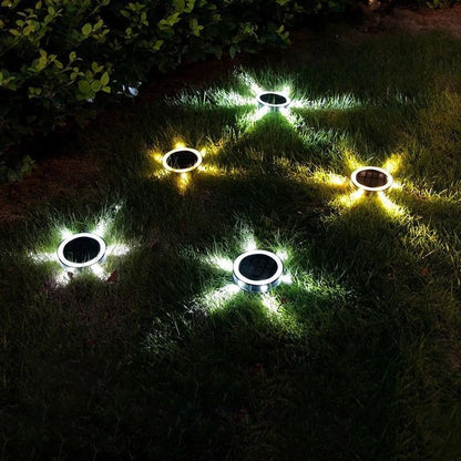ShineGlow Solar LED Ground Lights for Outdoor Pathways & Garden Decor