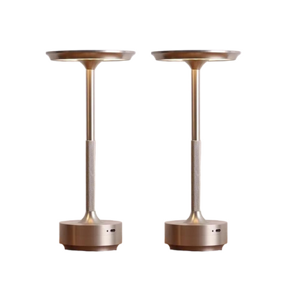 Modern Aluminum Touch Table Lamp, Dimmable Portable Rechargeable LED Night Light for Bedside