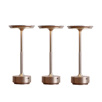 Modern Aluminum Touch Table Lamp, Dimmable Portable Rechargeable LED Night Light for Bedside