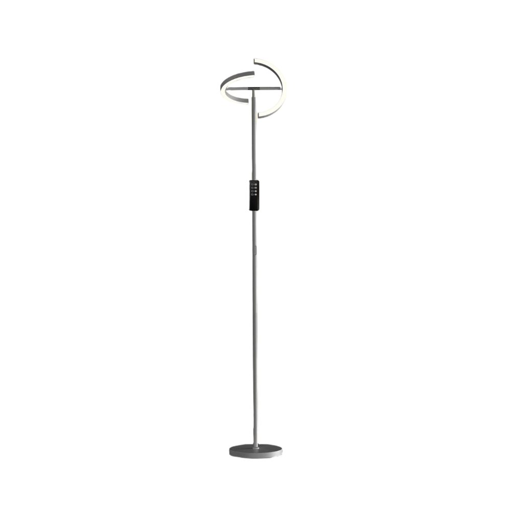 Modern 69" LED Floor Lamp with Remote, 330° Rotatable Torchiere, Dimmable & Adjustable Brightness