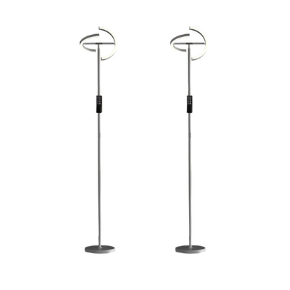 Modern 69" LED Floor Lamp with Remote, 330° Rotatable Torchiere, Dimmable & Adjustable Brightness