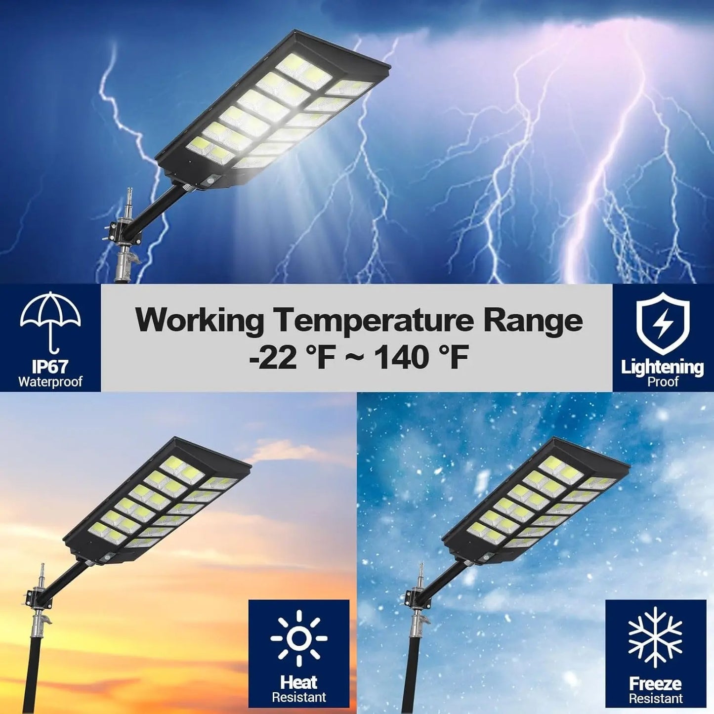 SkyVault  - 5000W Solar Street Lights Outdoor Waterproof