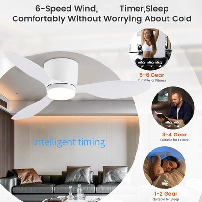 SleekBreeze - LED Ceiling Fan Light with Nordic Minimalist Design