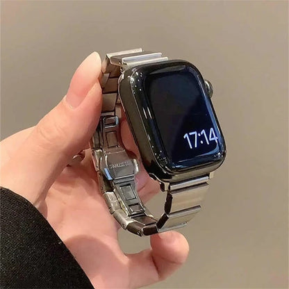 SleekStyle - Luxury Silver Slim Stainless Steel Band for Apple Watch Ultra & Series 4–11