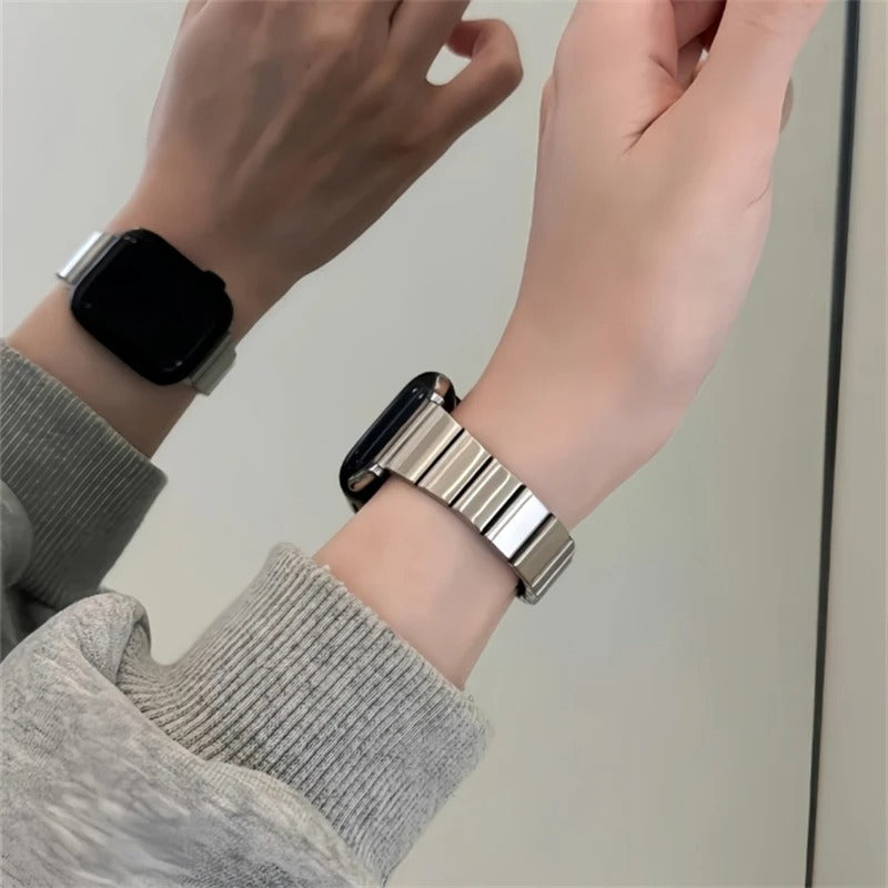 SleekStyle - Luxury Silver Slim Stainless Steel Band for Apple Watch Ultra & Series 4–11
