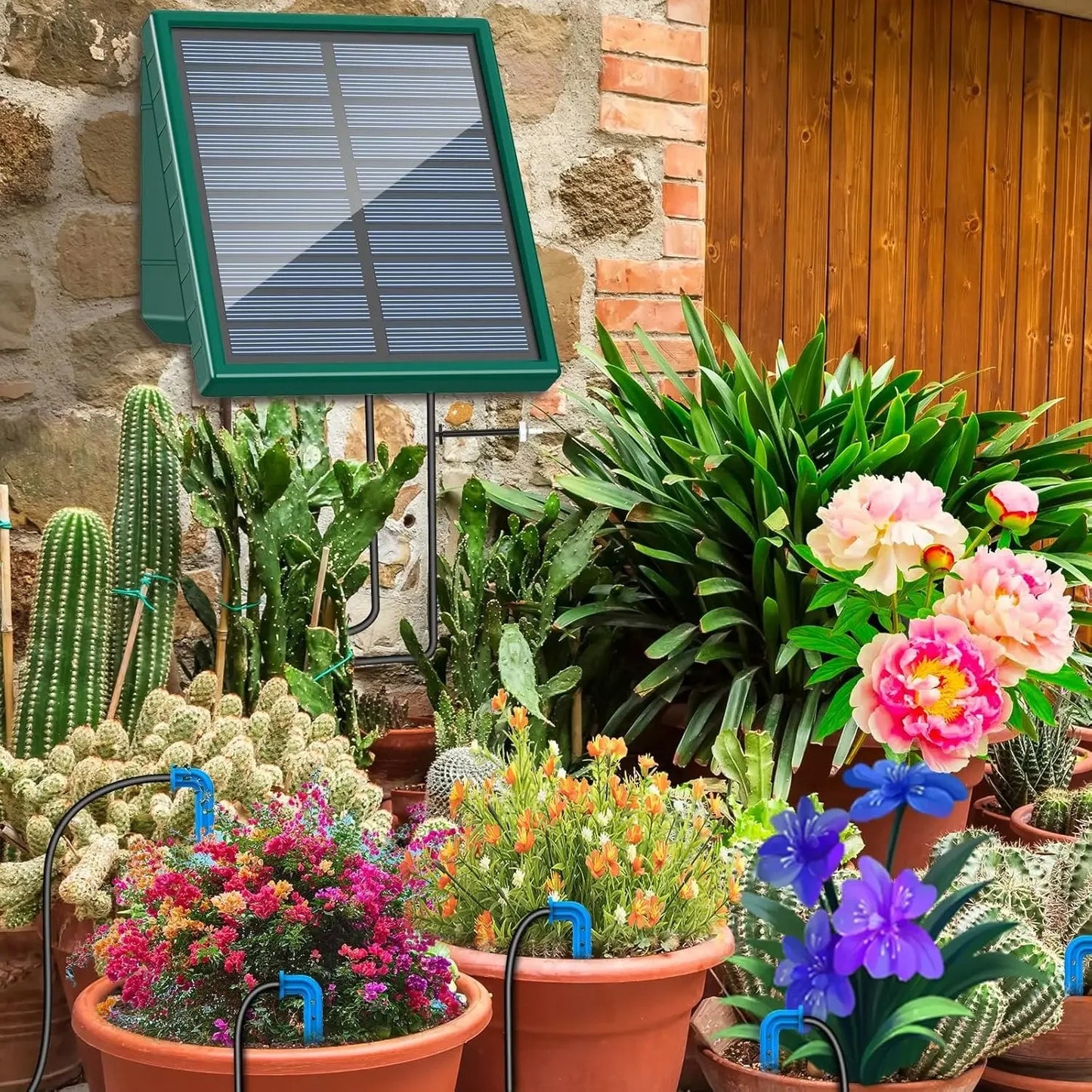 Smart Solar Drip Irrigation System - Automatic Self-Watering Kit for Garden, Potted Plants, & Outdoor Use