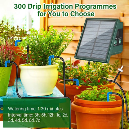 Smart Solar Drip Irrigation System - Automatic Self-Watering Kit for Garden, Potted Plants, & Outdoor Use
