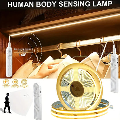 SolaBrite Battery-Powered Motion Sensor LED Strip Light