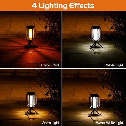 Solar Flame Hanging Lights - Portable LED Table Lamp with Realistic Flickering Effect for Outdoor Camping