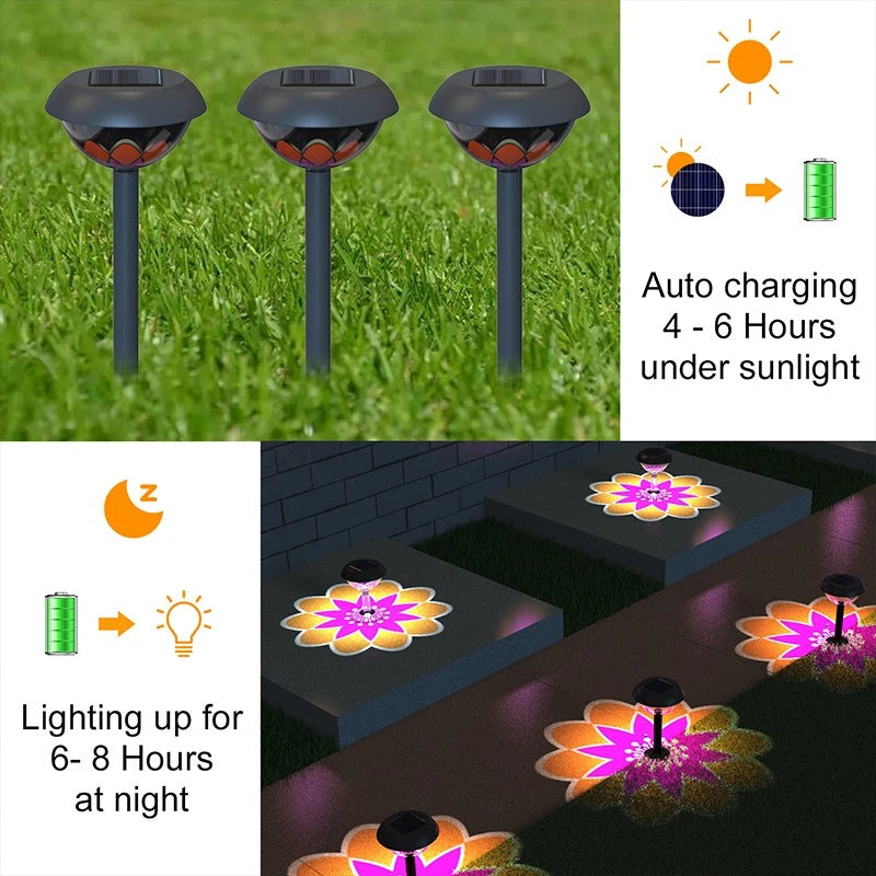 SolarGlow - Waterproof RGB Solar Pathway Lights for Outdoor Use