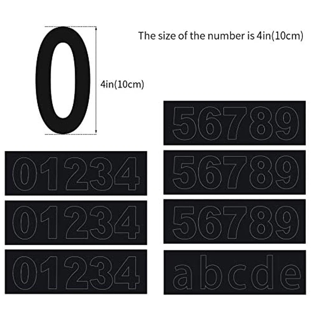 Solar House Number Plaque Light - Customizable, Waterproof LED Address Sign Wall Light for Outdoor Gate, Door