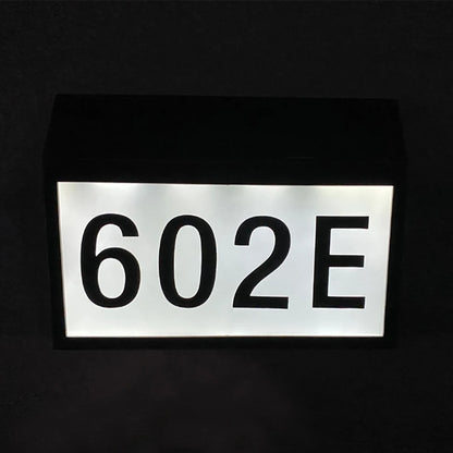 Solar House Numbers LED Light | Customizable Waterproof Outdoor Address Sign Lamp for Home & Door