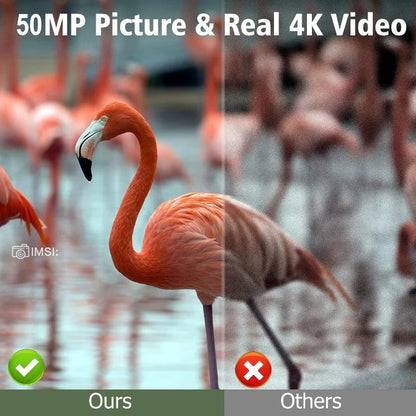 SolarSight - 4K 50MP Solar Wildlife Trail Camera with Night Vision