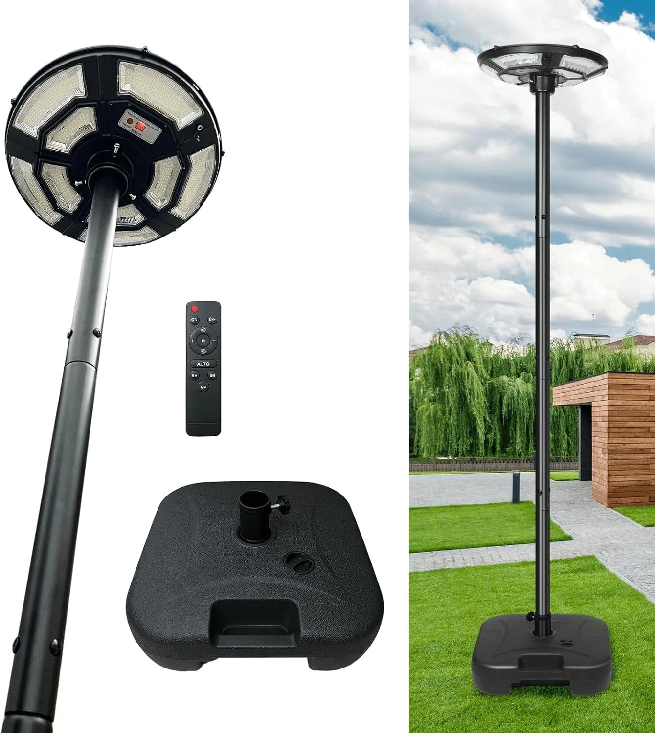 Solarix - 78'' Solar Lamp Post with Motion Sensor