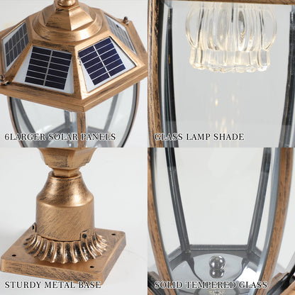 Soluna - Vintage Solar LED Post Light - Waterproof Outdoor Lamp