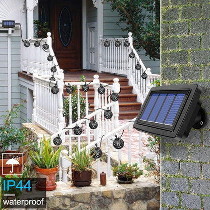 SparkleGlow Solar Flame String Lights - Waterproof Outdoor Patio & Garden Decor