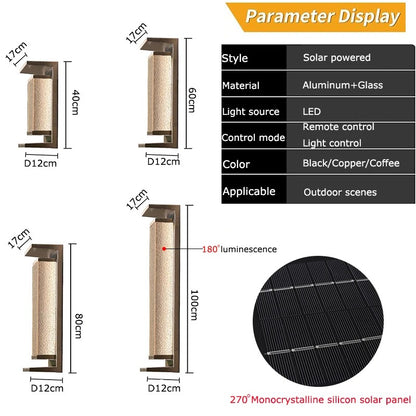 SunBeam Outdoor Solar Wall Light - Waterproof and Motion-Sensing