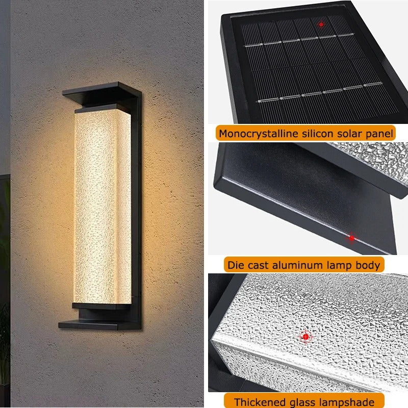 SunBeam Outdoor Solar Wall Light - Waterproof and Motion-Sensing
