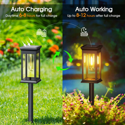 SunBeam - Waterproof LED Solar Path Lights, 2700K Warm White for Outdoors