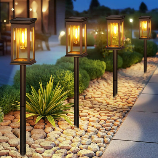 SunBeam - Waterproof LED Solar Path Lights, 2700K Warm White for Outdoors