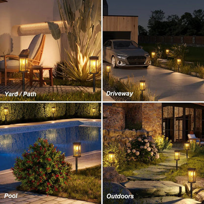 SunBeam - Waterproof LED Solar Path Lights, 2700K Warm White for Outdoors