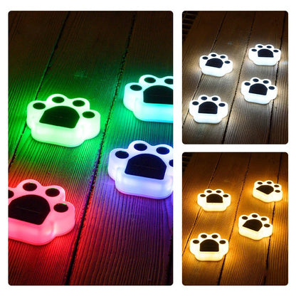 Paws Solar Ground Lights Outdoor Waterproof