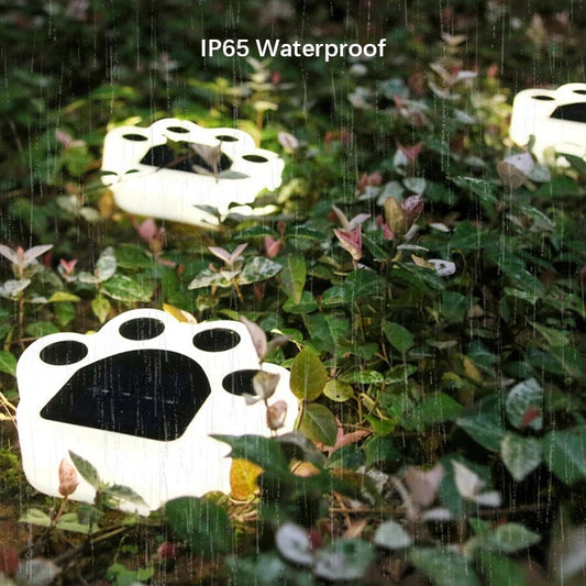 Paws Solar Ground Lights Outdoor Waterproof