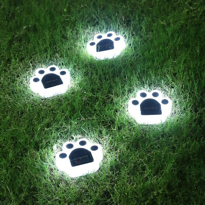 Paws Solar Ground Lights Outdoor Waterproof