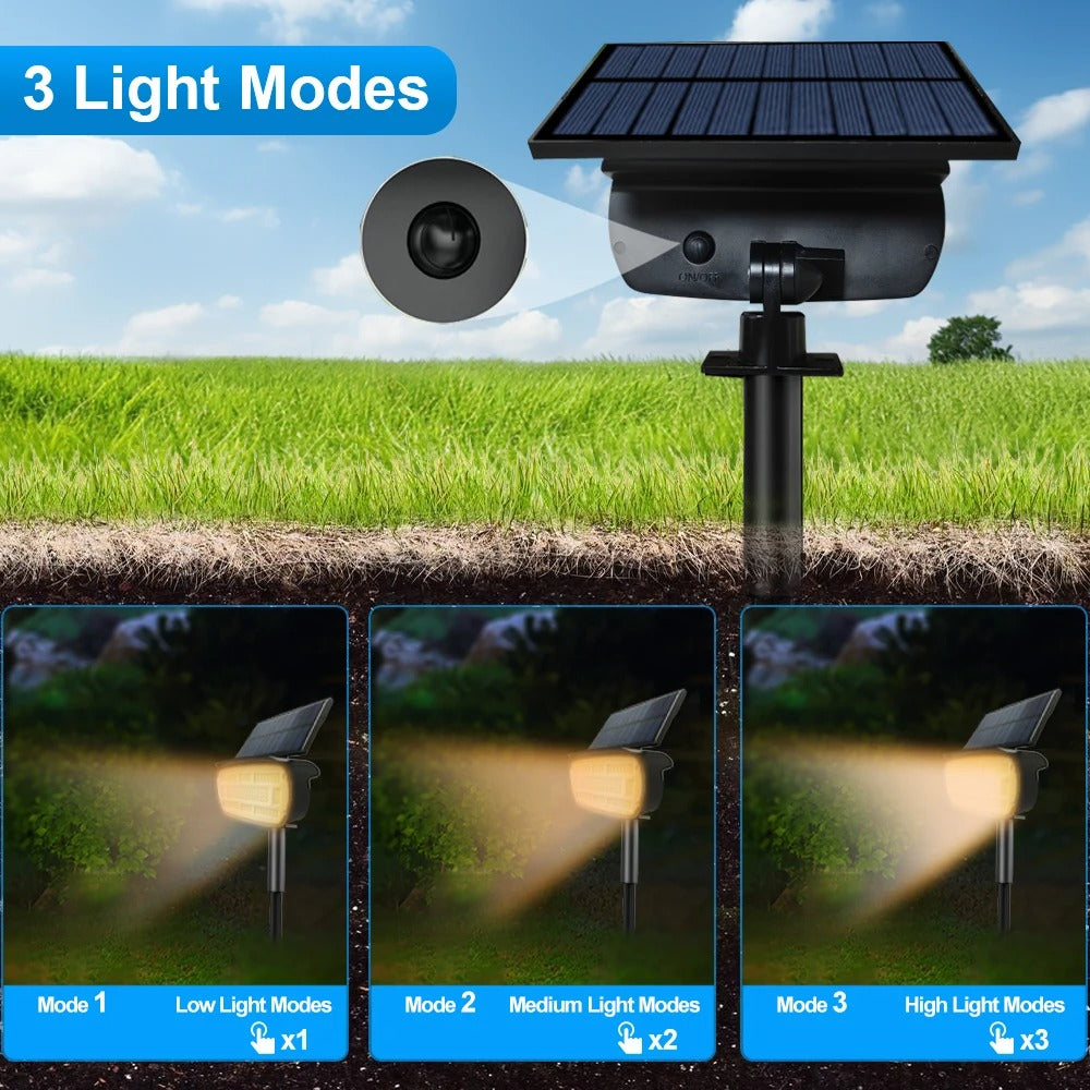 Bright 136 LEDs Solar Spot Lights