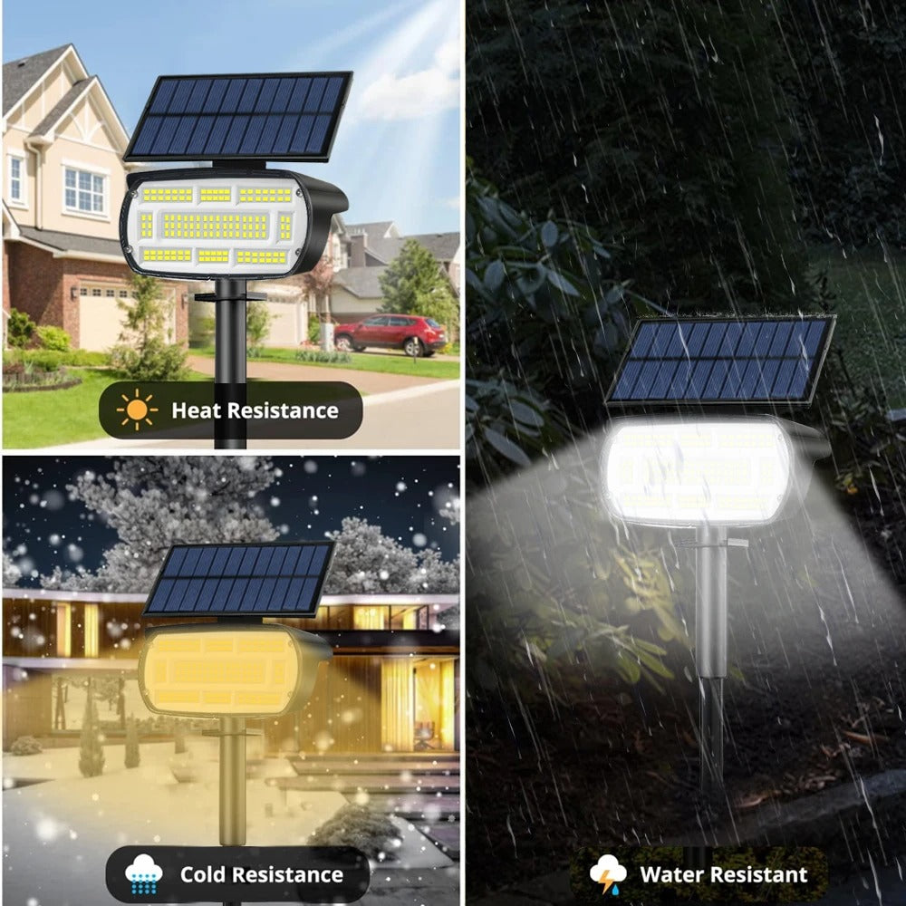 Bright 136 LEDs Solar Spot Lights