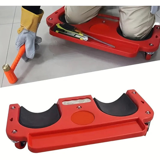 SureFoot Rolling Knee Pad Cart with Swivel Wheels & Collapsible Frame