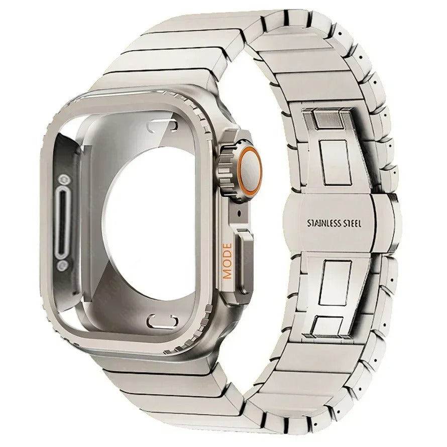 SleekArmor - Apple Watch Case & Stainless Steel Band for 42-49mm