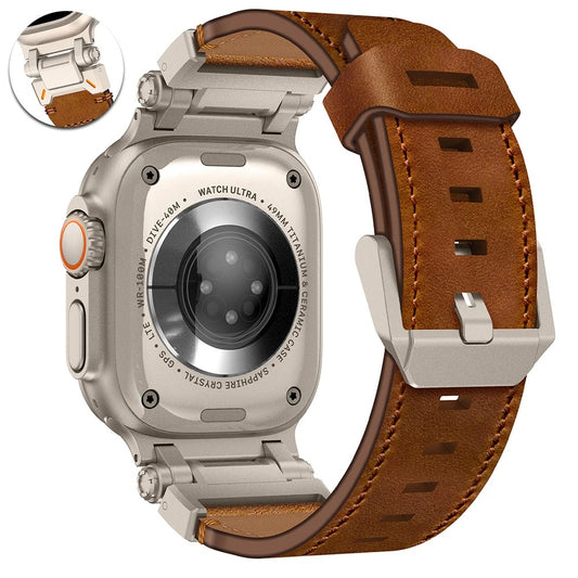UrbanBand - Luxury Leather Strap for Apple Watch Ultra & Series 4–9