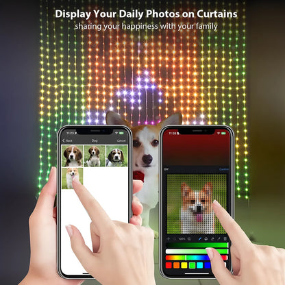 VibeCurtain - Smart RGB Curtain Fairy Lights with Music Sync