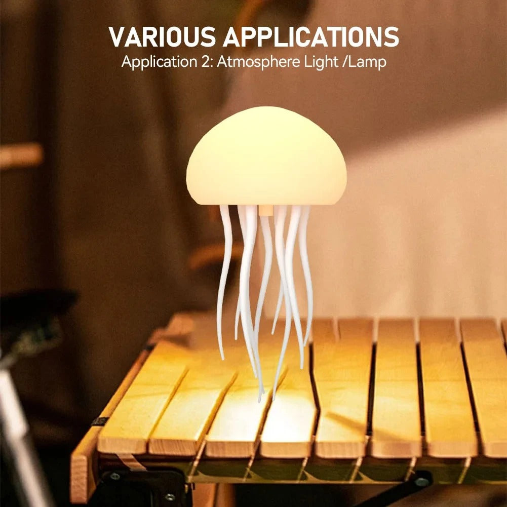 VividGlow - Jellyfish LED Night Light with Voice Control & RGB Colors