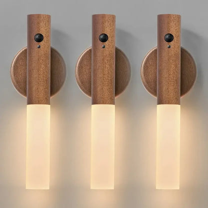 Smart Motion Sensor Magnetic LED Night Light, Rechargeable Portable Wall Lamp for Hallway, Wardrobe