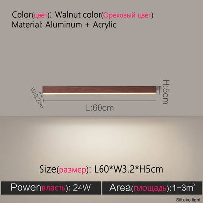 Modern Long Strip LED Ceiling Light - Surface Mounted Minimalist Aisle Lamp for Living Room & Bedroom
