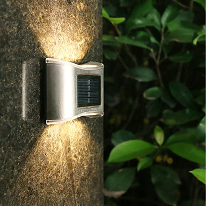 EcoBright 6 LED Solar Wall Light – Waterproof Outdoor Stainless Steel Lamp