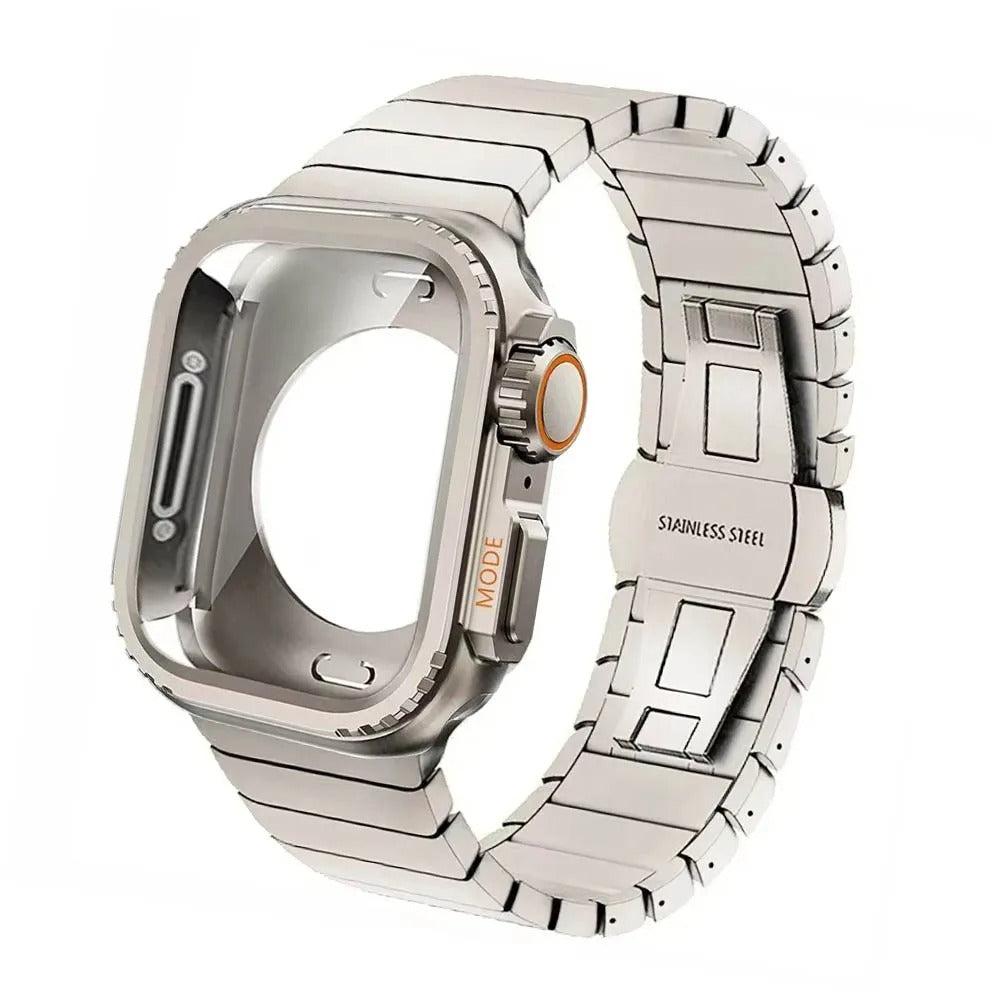 SleekArmor - Apple Watch Case & Stainless Steel Band for 42-49mm