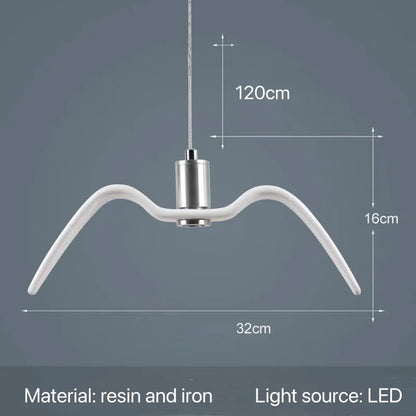 LuxeLife - Nordic Modern Seagull LED Pendant Light