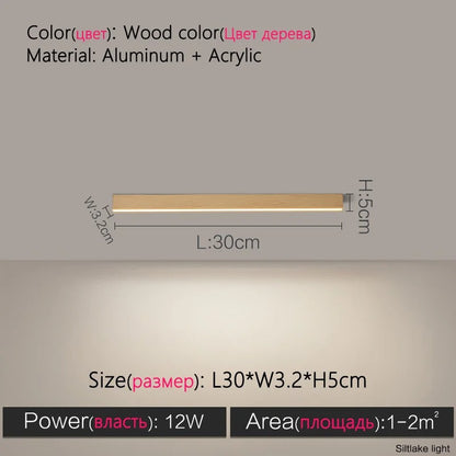 Modern Long Strip LED Ceiling Light - Surface Mounted Minimalist Aisle Lamp for Living Room & Bedroom