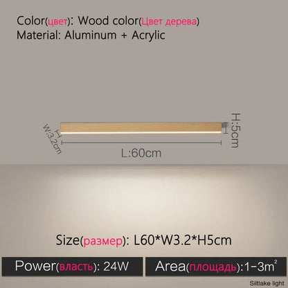 Modern Long Strip LED Ceiling Light - Surface Mounted Minimalist Aisle Lamp for Living Room & Bedroom