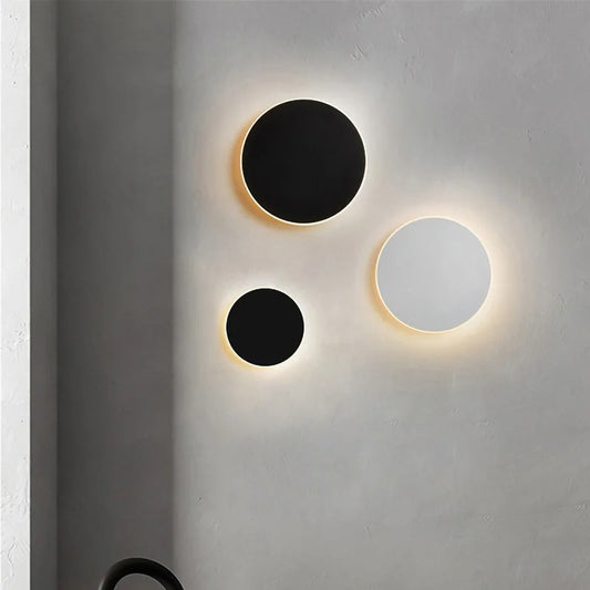 ZenithGlow Round LED Wall Lamp with Touch Sensor and Dimmable Light